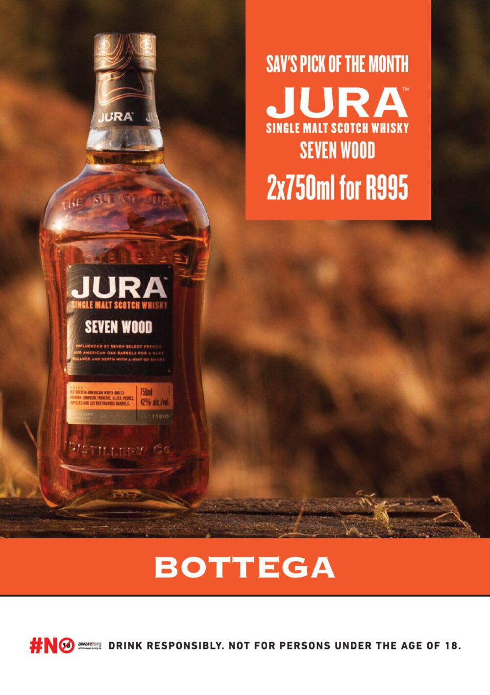 Jura Seven Wood 43% (Pack - 2 Bottles)