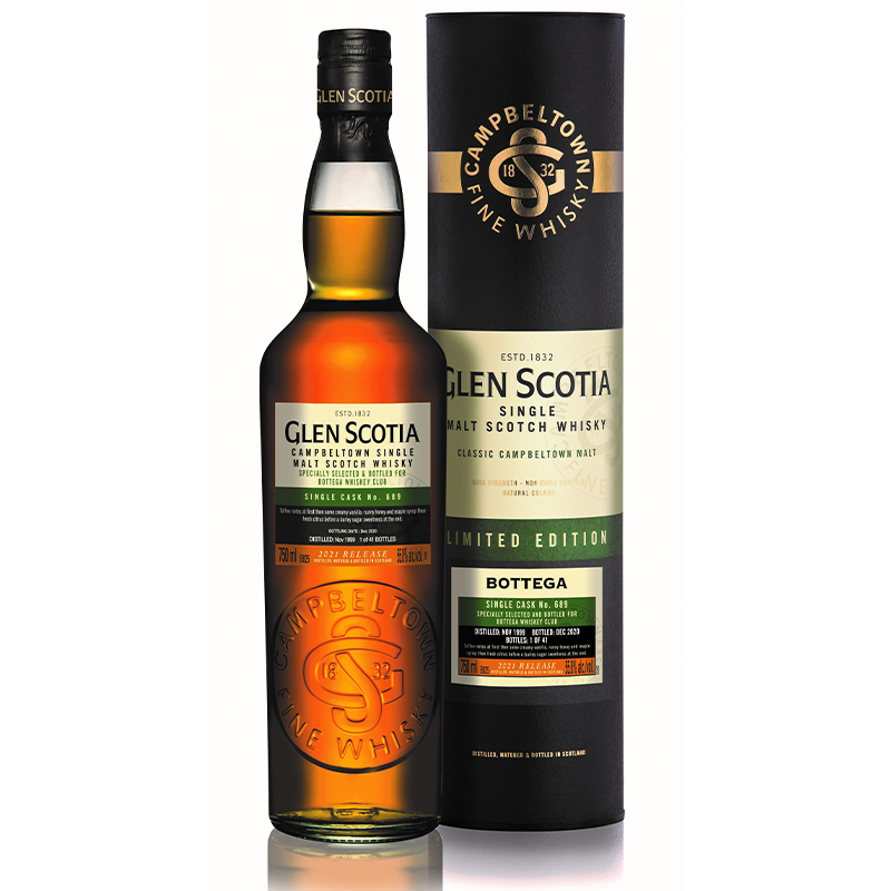 A Bottle Of Glen Scotia Single Malt Scotch Whiskey From Class Campbeltown Malt