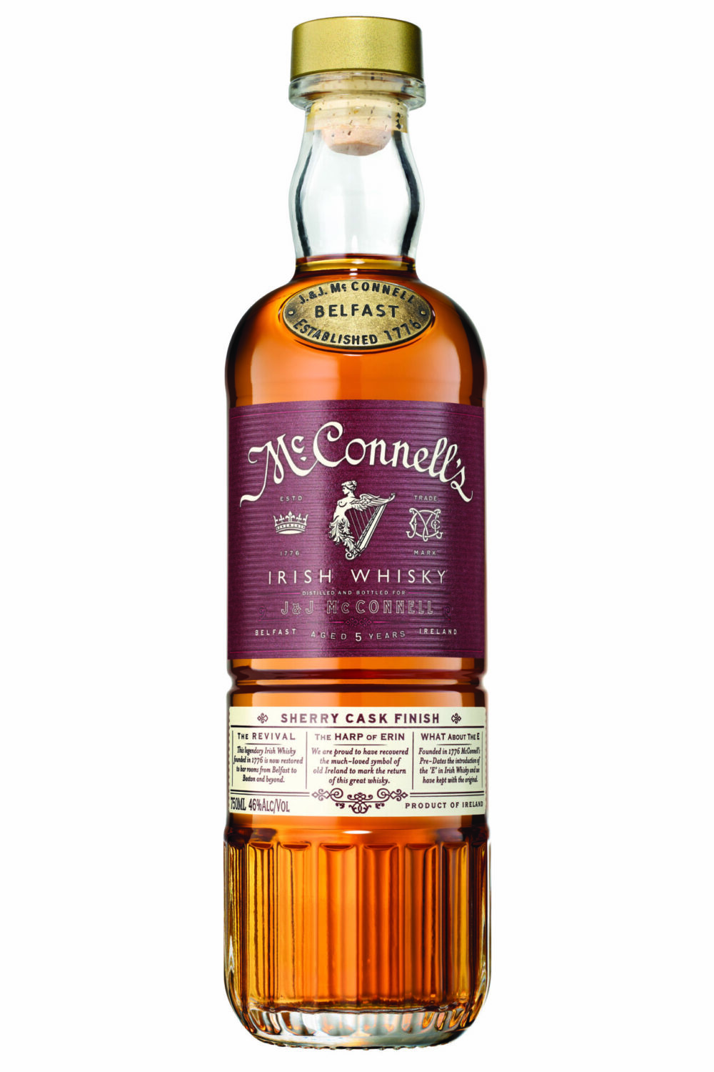 Mc Connell's 5 Year Sherry Cask Finish Irish Whiskey (46%)